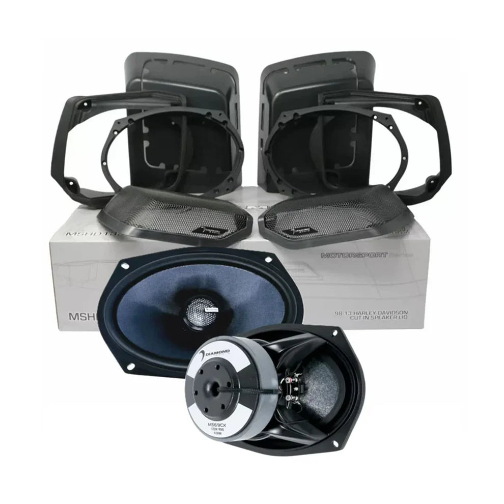 Diamond Audio 98-13 Harley Davidson Cut-In Lid Kit w/ Speakers