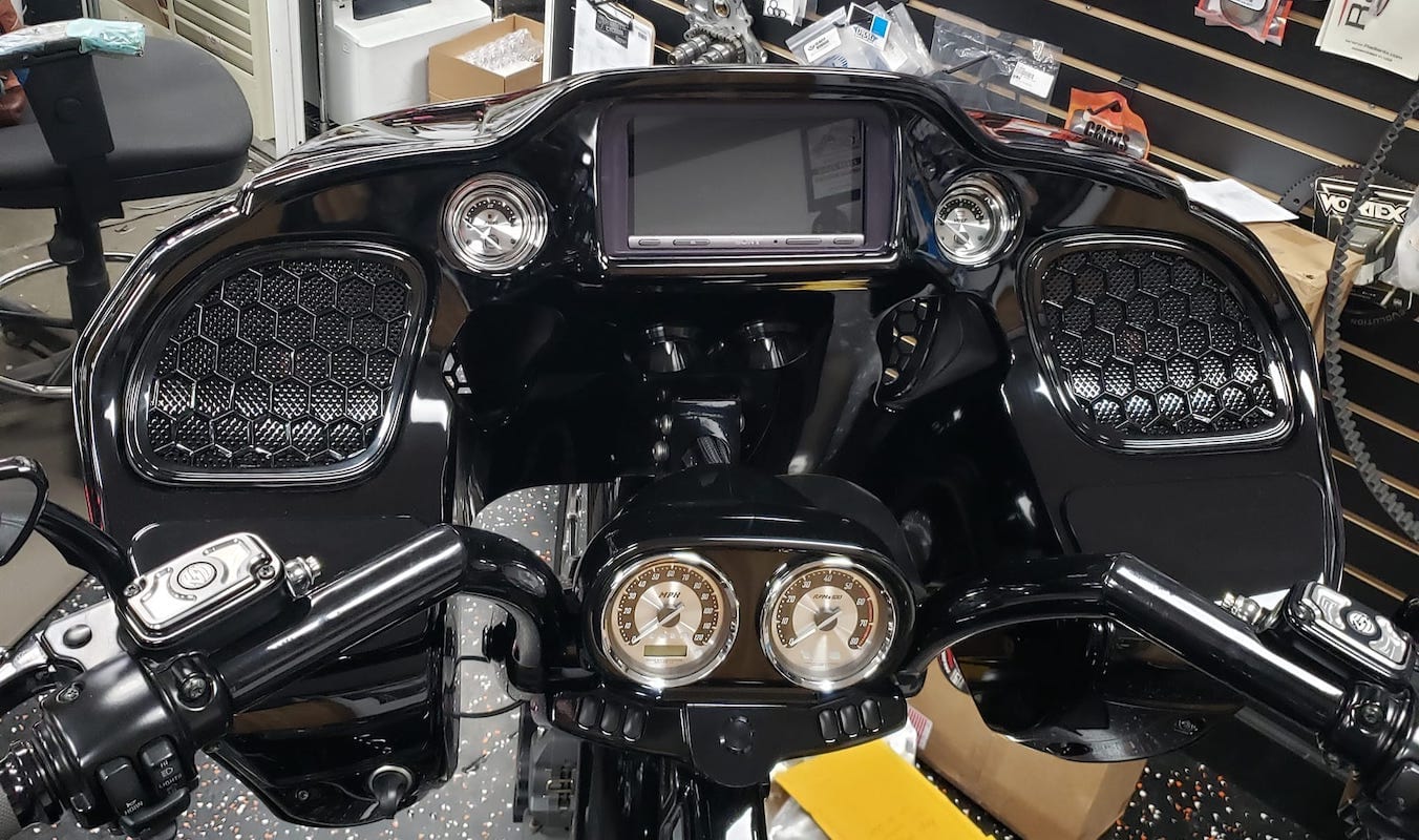 JBA Custom Cycles Grillz Without Horns / Black Custom 3D Printed 15-present H.D. Road Glide Grills w/w-out Horns