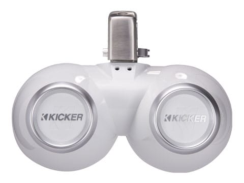 KICKER KMTDC65W Dual 6.5" Coaxial Tower System - White (back)