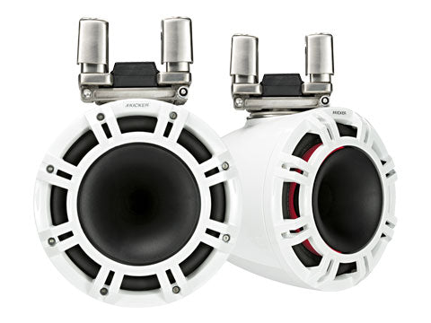 KICKER KMTC9W HLCD Tower System - White (front)