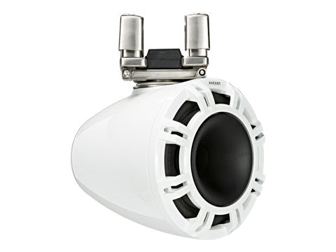 KICKER KMTC9W HLCD Tower System - White (right three-quarter)