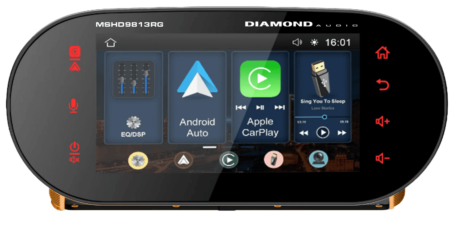 Diamond Audio MSHD9813RG - Plug N-Play Radio 1998-2013 HD Road Glide