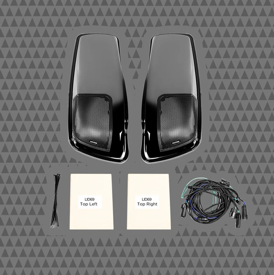 Cicada Audio 14HDLID69 — 6×9″ Saddlebag Lid Kit for Harley (2014–2023)