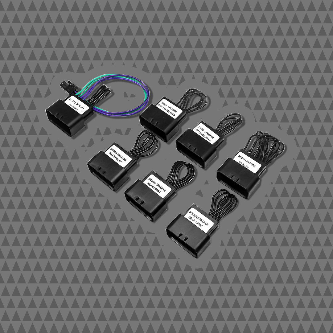 Cicada Audio® – HDCVOBP
2014+ H-D® CVO REAR SADDLEBAG AMP BY-PASS PLUGS – SET