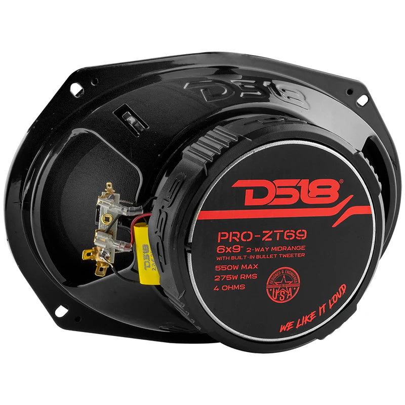 DS18 PRO-ZT 6x9" Water-Resistant Coaxial Mid-Range Loudspeaker (Single)