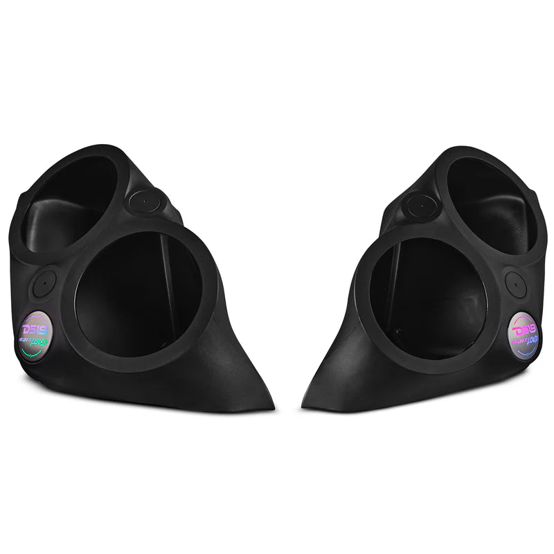 DS18 SLG-F82LD
Dual Front Fender 8” Speaker Pods with Digital LED Lighting for Polaris Slingshot