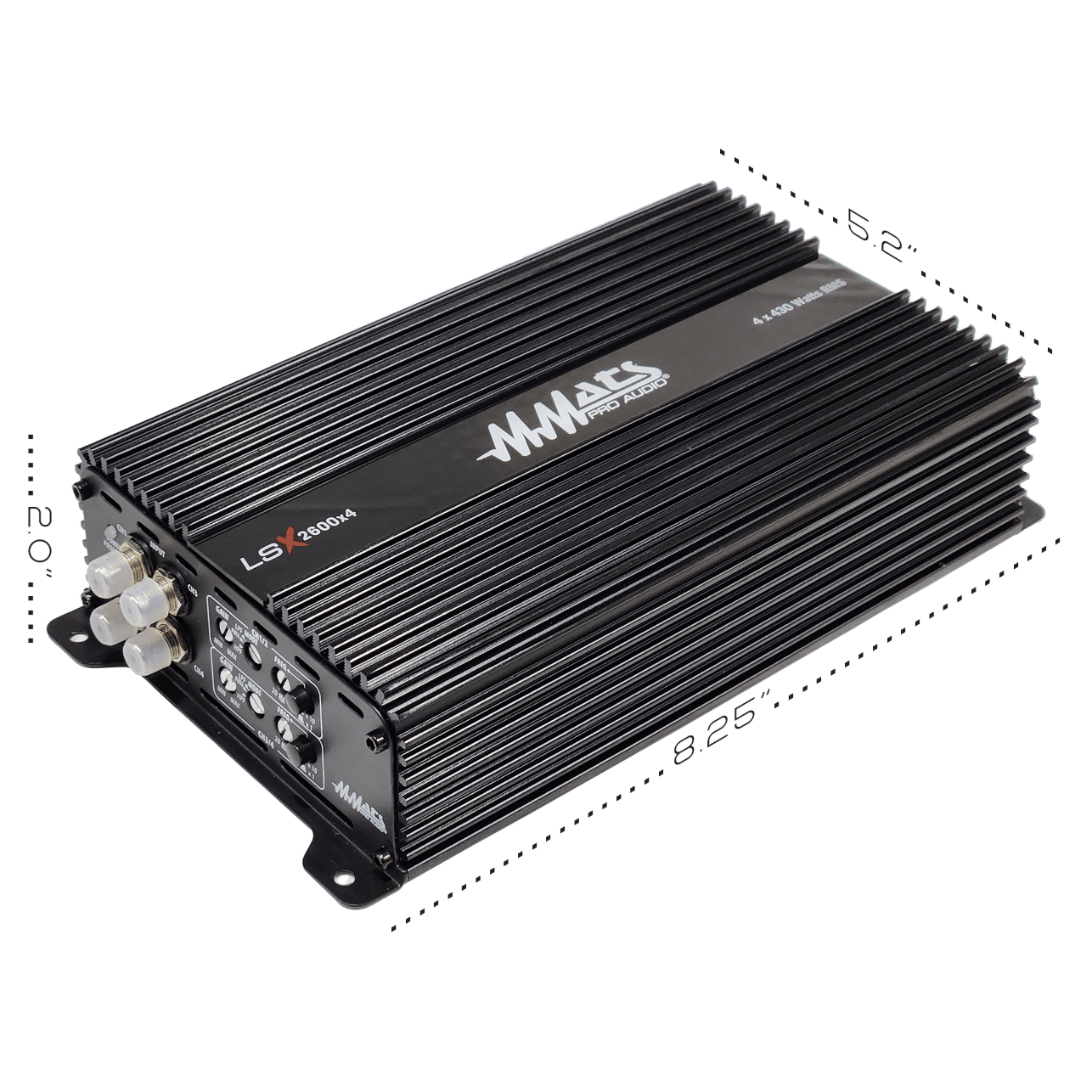 MMATS LSX2600X4 | 4-Channel Class D Amp – 2600W Total RMS Power MMATS LSX2600X4 | 4-Channel Class D Amp – 2600W Total RMS Power