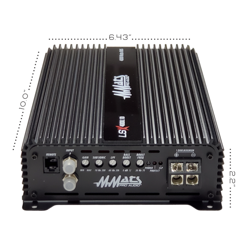 MMATS PRO AUDIO LSX4000.2D
Mono Amplifier