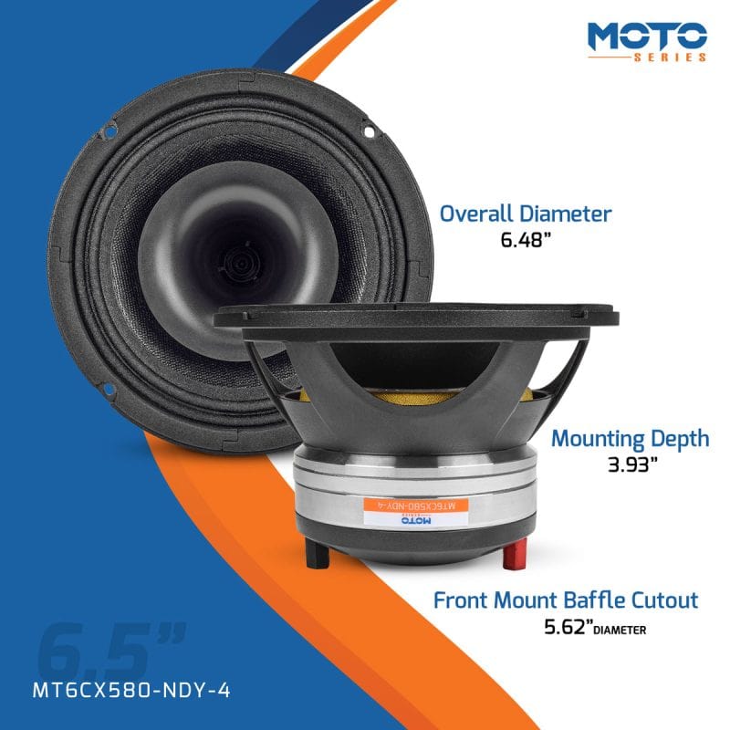 PRV Audio Speakers 6.5" Pro Coax PRV Audio MT6CX580-NDY-4 Pro Coaxial Horn Speaker 6.5"