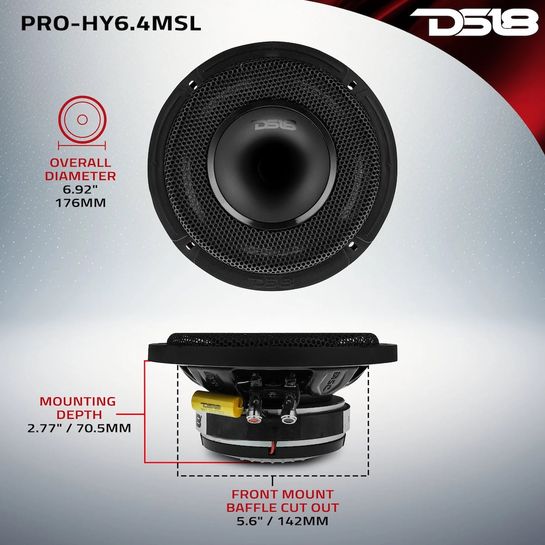 DS18 Motorcycle Audio Pro Coaxial Speakers