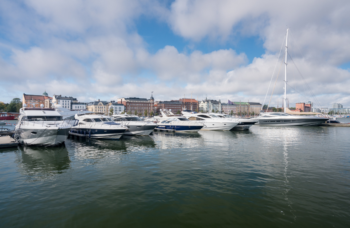 boats together in a marina