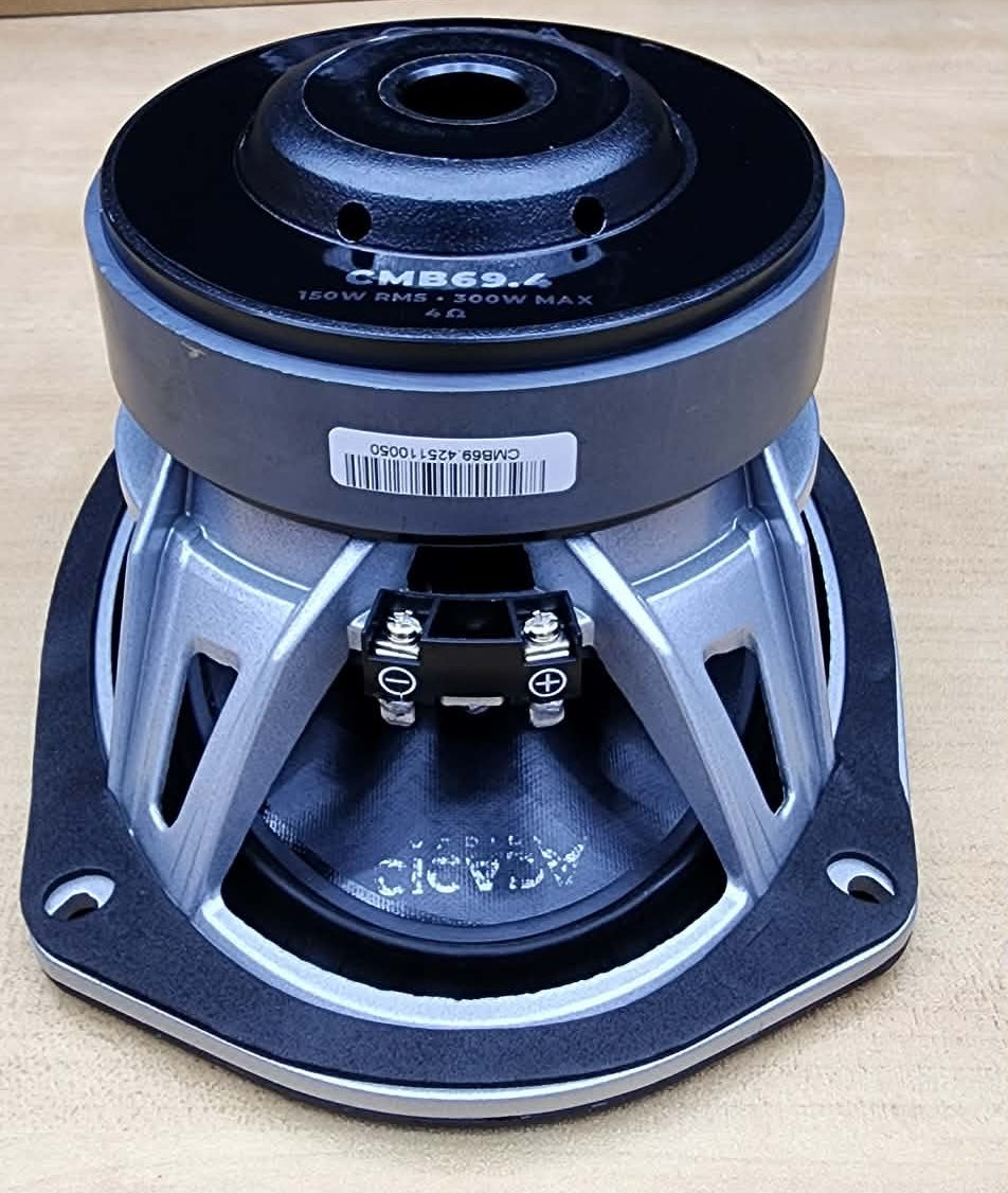 Rear magnet view of Cicada Audio CMB69 6x9 mid bass motorcycle speaker
