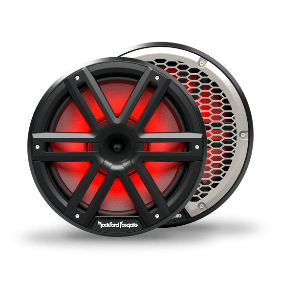RF Boat Boat Coax Speakers Black(pair) Rockford Fosgate M2 10" Color Optix™ 2-Way Horn Loaded Speaker