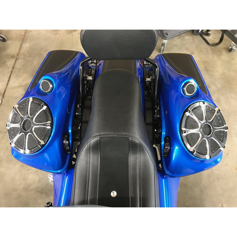 Speed By Design Speaker Lids 14 up Speed By Design TWISTED 8 Harley Speaker Lids