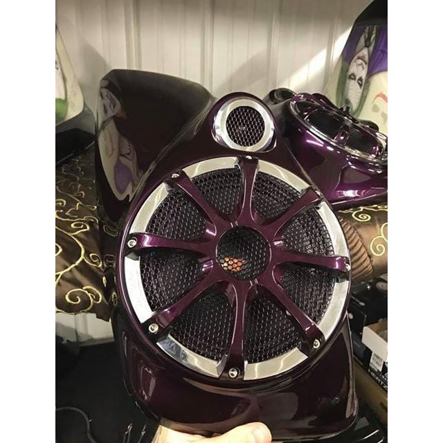 Speed By Design Speaker Lids 14 up Speed By Design TWISTED 8 Harley Speaker Lids