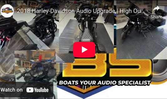Harley-Davidson high output bagger audio system with 6x9 speakers and amp rack