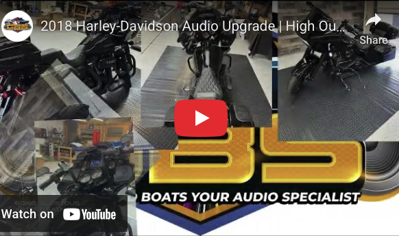 Harley-Davidson high output bagger audio system with 6x9 speakers and amp rack