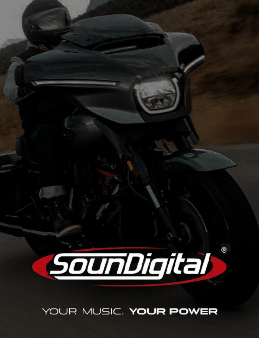 SounDigital 1200.4 XP motorcycle amplifier for Harley touring bagger audio upgrades