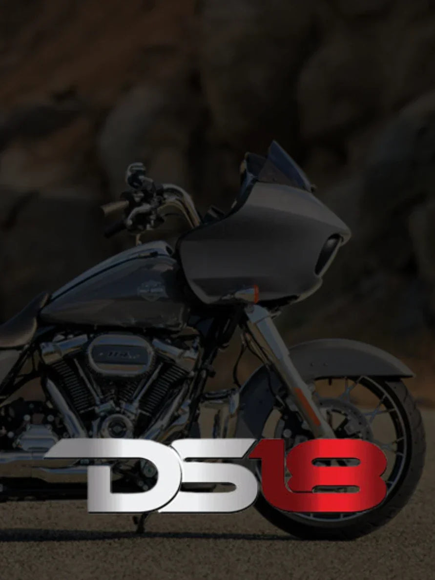 DS18 Motorcycle Audio products for Harley bagger speakers amplifiers and motorcycle audio systems from Garage Bagger Stereo