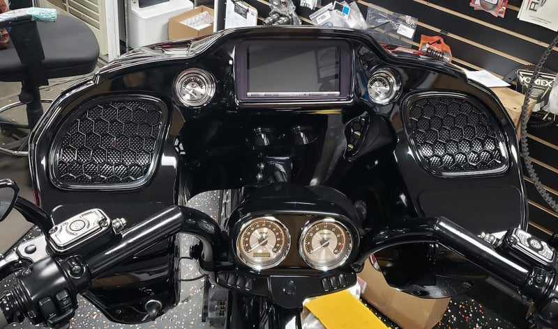 JBA Custom Cycles Grillz Without Horns / Black Custom 3D Printed 15-present H.D. Road Glide Grills w/w-out Horns