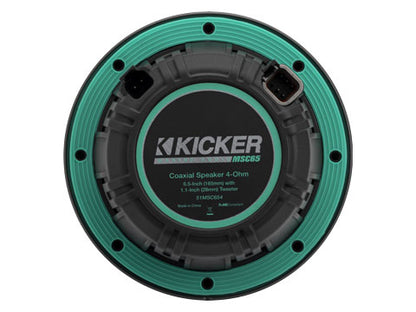 KICKER MSC65 6.5" Marine Coaxial Speakers – back