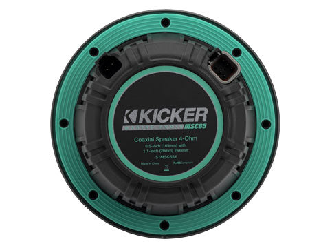 KICKER MSC65 6.5" Marine Coaxial Speakers – back