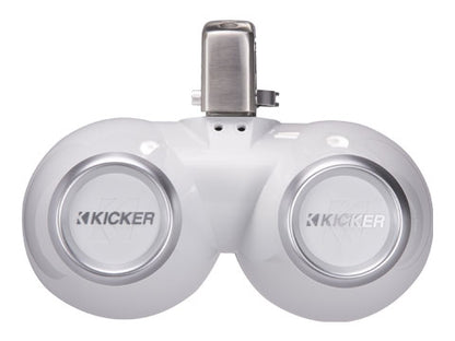 KICKER KMTDC65W Dual 6.5" Coaxial Tower System - White (back)
