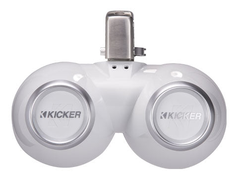 KICKER KMTDC65W Dual 6.5" Coaxial Tower System - White (back)