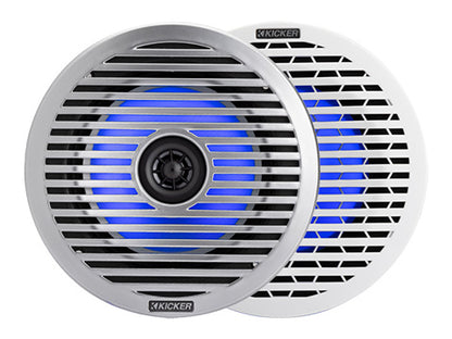 KICKER KM614FL 6.5" Thin‑Mount LED Coaxial – front