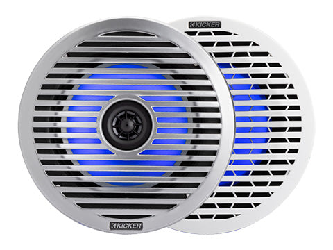 KICKER KM614FL 6.5" Thin‑Mount LED Coaxial – front