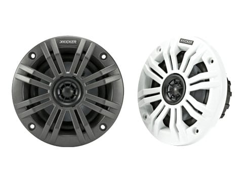 KICKER KM44 4" 4‑Ohm Marine Coaxial – front