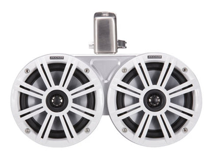 KICKER KMTDC65W Dual 6.5" Coaxial Tower System - White (front)