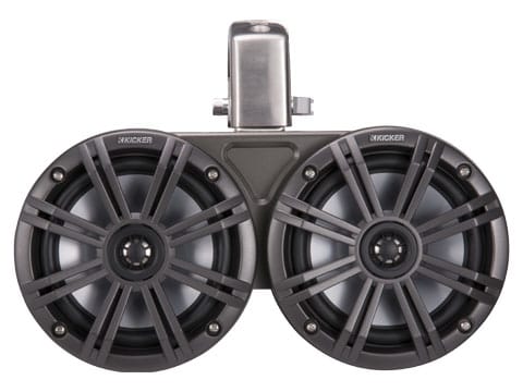 KICKER KMTDC65 Dual 6.5" Coaxial Tower System - Black (front)