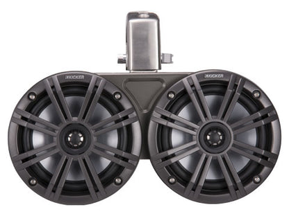 KICKER KMTDC65 Dual 6.5" Coaxial Tower System - Black (front)