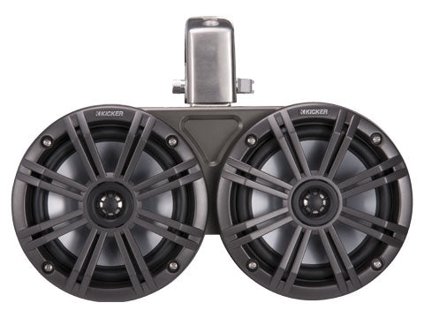 KICKER KMTDC65 Dual 6.5" Coaxial Tower System - Black (front)