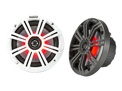 KICKER KM 6.5" 4Ω LED Coaxial – front