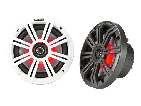 KICKER KM 6.5" 4Ω LED Coaxial – front