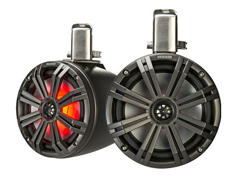 KICKER KMTC8 Coaxial Tower System - Black (pair)