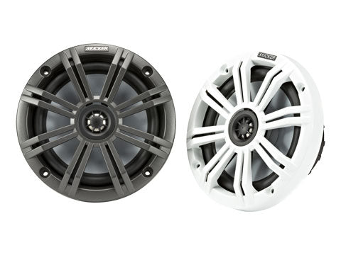 KICKER KM654 6.5" 4‑Ohm Marine Coaxial – front