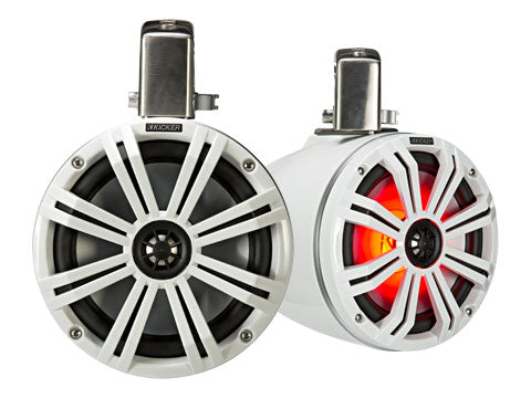 KICKER KMTC8W Coaxial Tower System - White (pair)