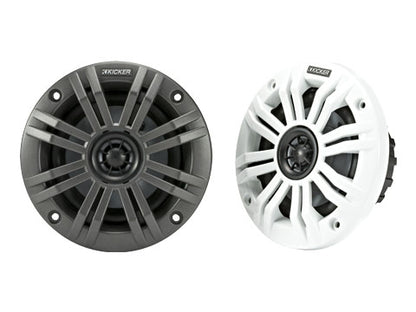 KICKER KM42 4" 2‑Ohm Marine Coaxial – front