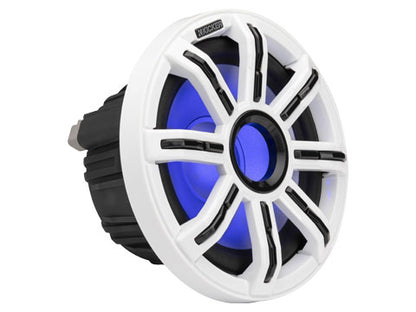 KICKER MSS8 8" Marine Component Speakers – three‑quarter