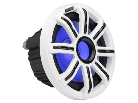 KICKER MSS8 8" Marine Component Speakers – three‑quarter