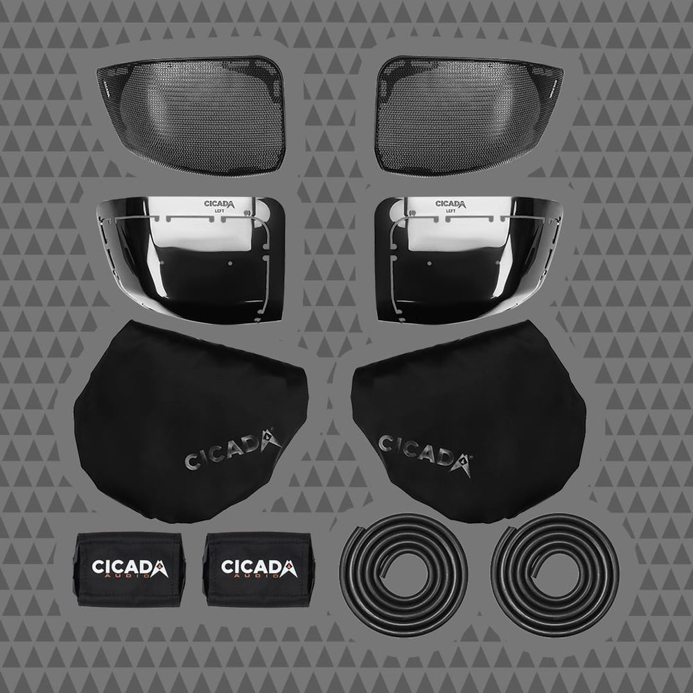Cicada Audio 24CHDLID
2024+ Harley‑Davidson® Saddlebag Lid 6×9″ Cut‑In Mounting Kit