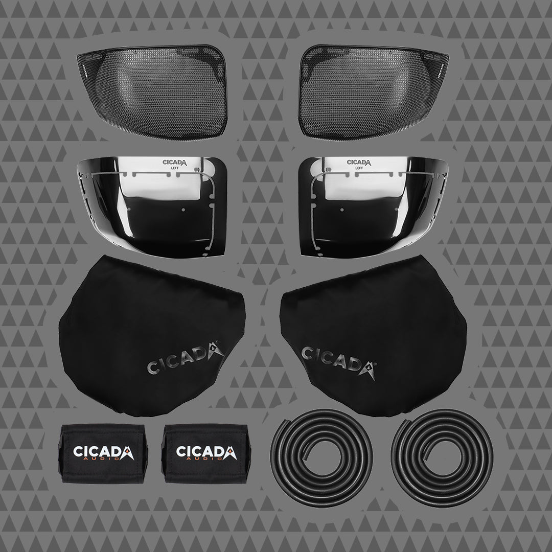 Cicada Audio 24CHDLID
2024+ Harley‑Davidson® Saddlebag Lid 6×9″ Cut‑In Mounting Kit