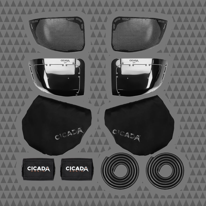 Cicada Audio 24CHDLID
2024+ Harley‑Davidson® Saddlebag Lid 6×9″ Cut‑In Mounting Kit