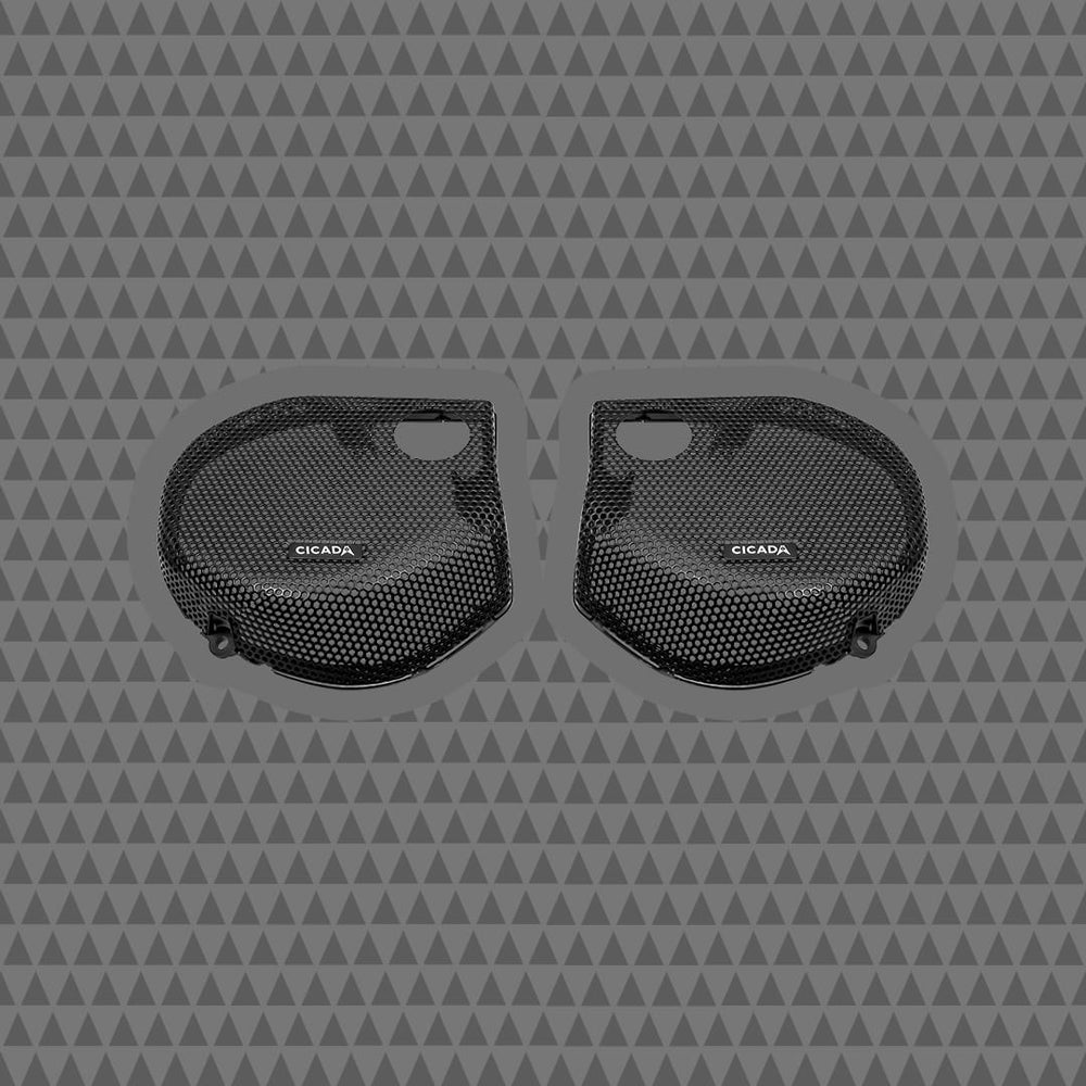 Cicada Audio 24CHDSGGT-05
Harley Street Glide Replacement Round Grills (Pair)
2024+ Street Glide Cicada Audio® Branded Grilles w/ RR05T mounts