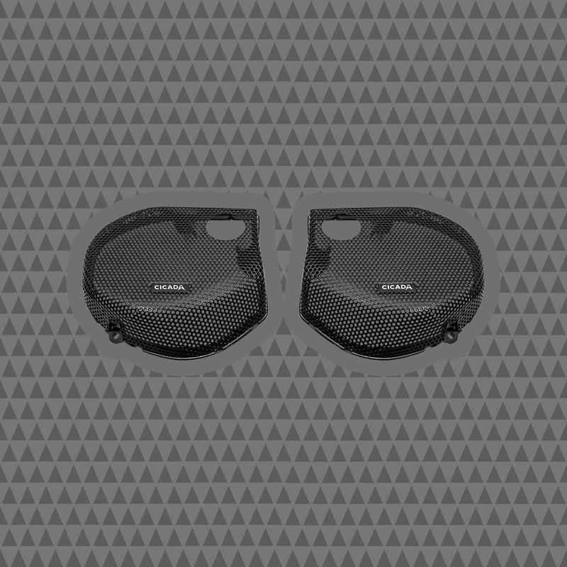 Cicada Audio 24CHDSGGT-05
Harley Street Glide Replacement Round Grills (Pair)
2024+ Street Glide Cicada Audio® Branded Grilles w/ RR05T mounts