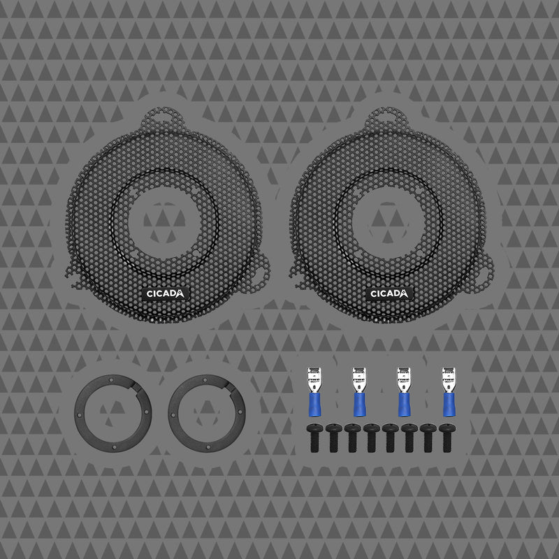 Cicada Audio CHDSGGT
Harley Street Glide Grills w/ Tweeter Cutout (Pair)
Fits HD 2014-2023 Street Glide