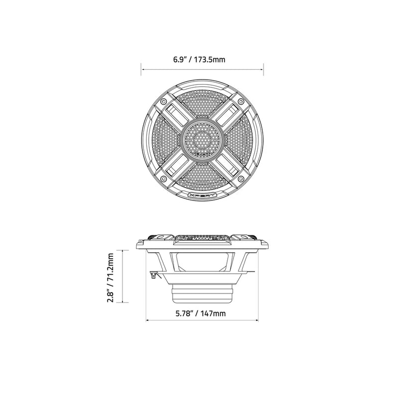 EX6NPS-CF 6.5″ 2-Way NEO Carbon Fiber Point Source Loudspeaker